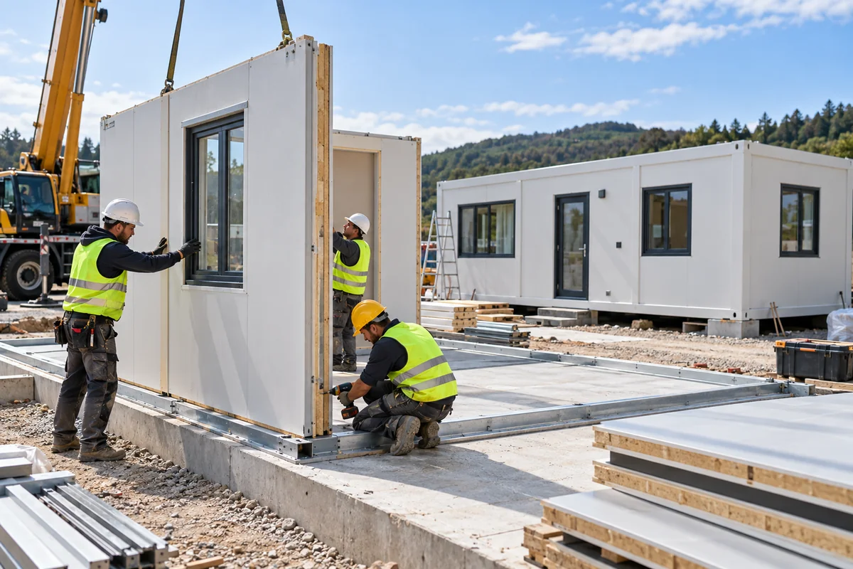 Quick-Assembly Houses — on-site installation