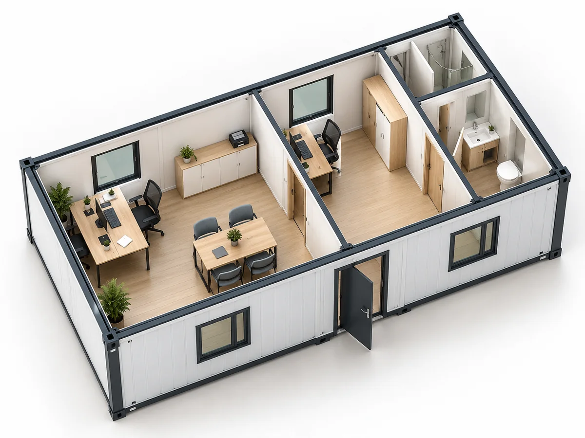 Quick-Assembly Houses — floor plan or configuration drawing