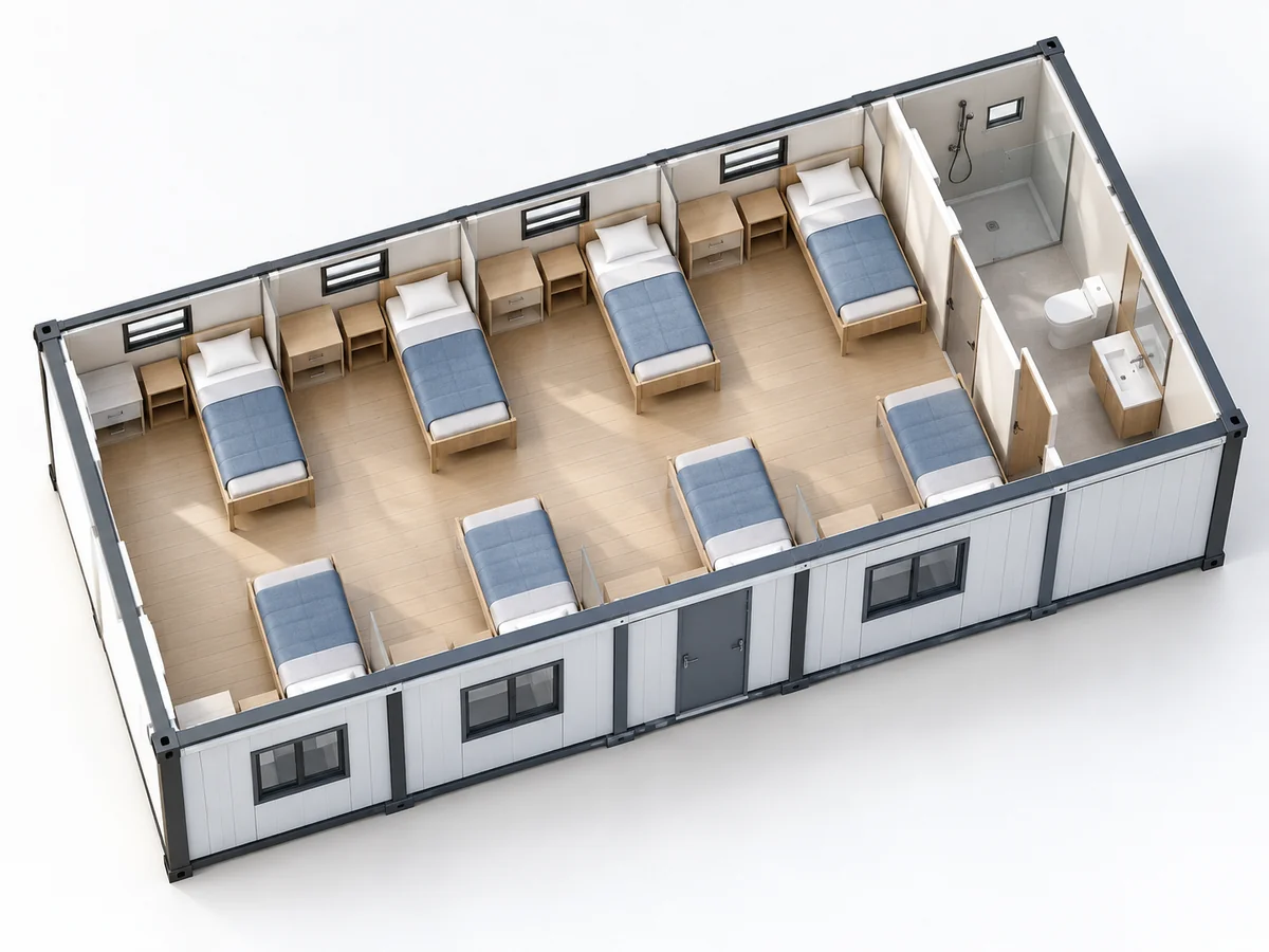 Quick-Assembly Houses — floor plan or configuration drawing